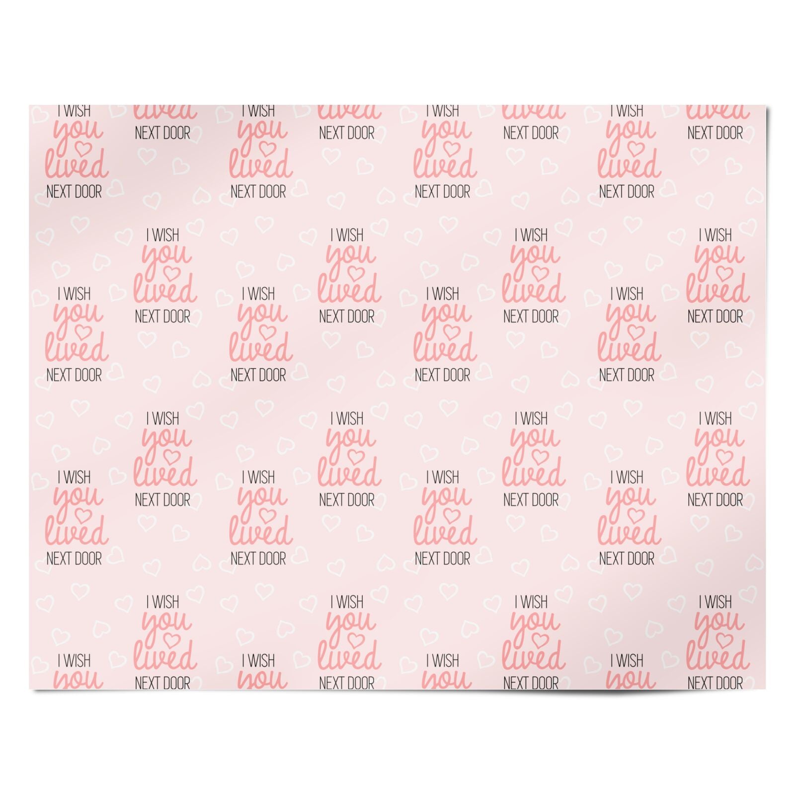 Pink Wish You Were Here Personalised Wrapping Paper Alternative