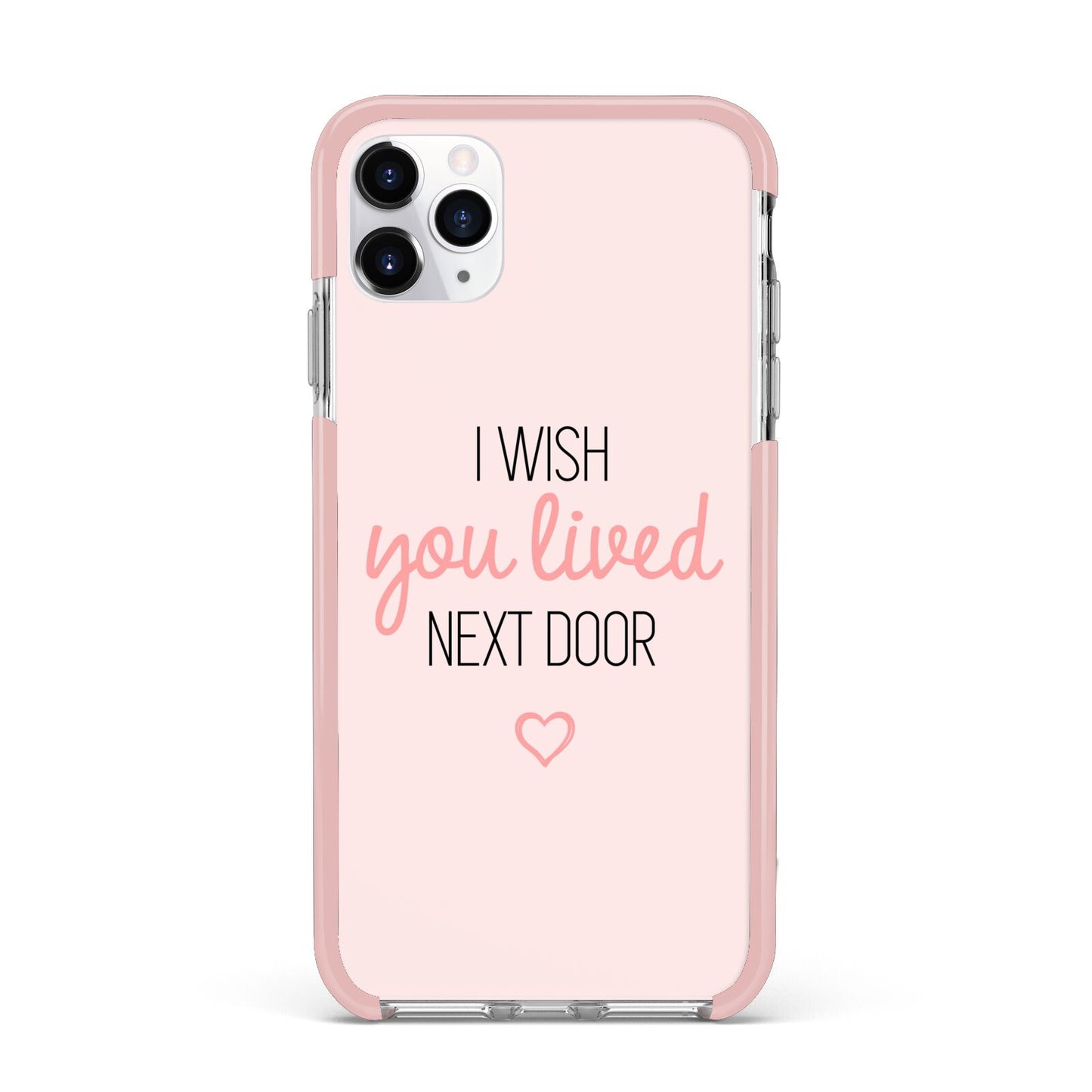 Pink Wish You Were Here iPhone 11 Pro Max Impact Pink Edge Case