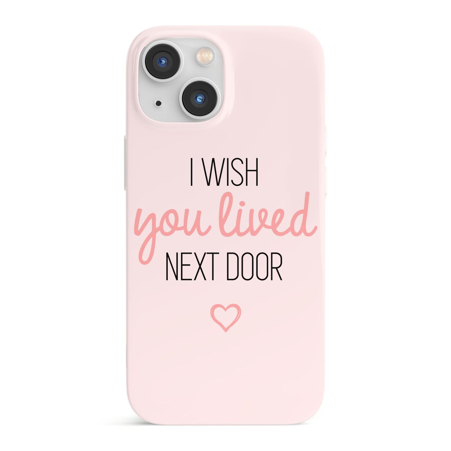 Pink Wish You Were Here iPhone 13 Mini Full Wrap 3D Snap Case