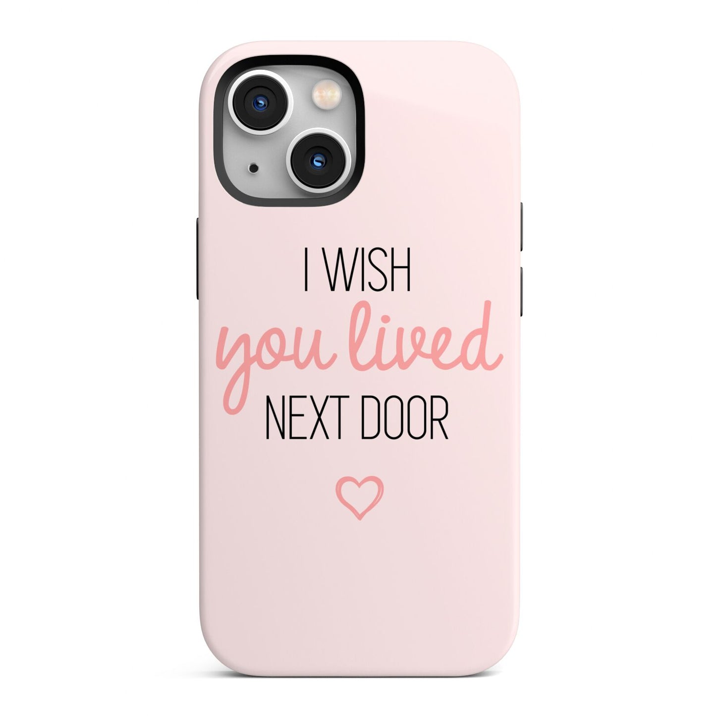 Pink Wish You Were Here iPhone 13 Mini Full Wrap 3D Tough Case