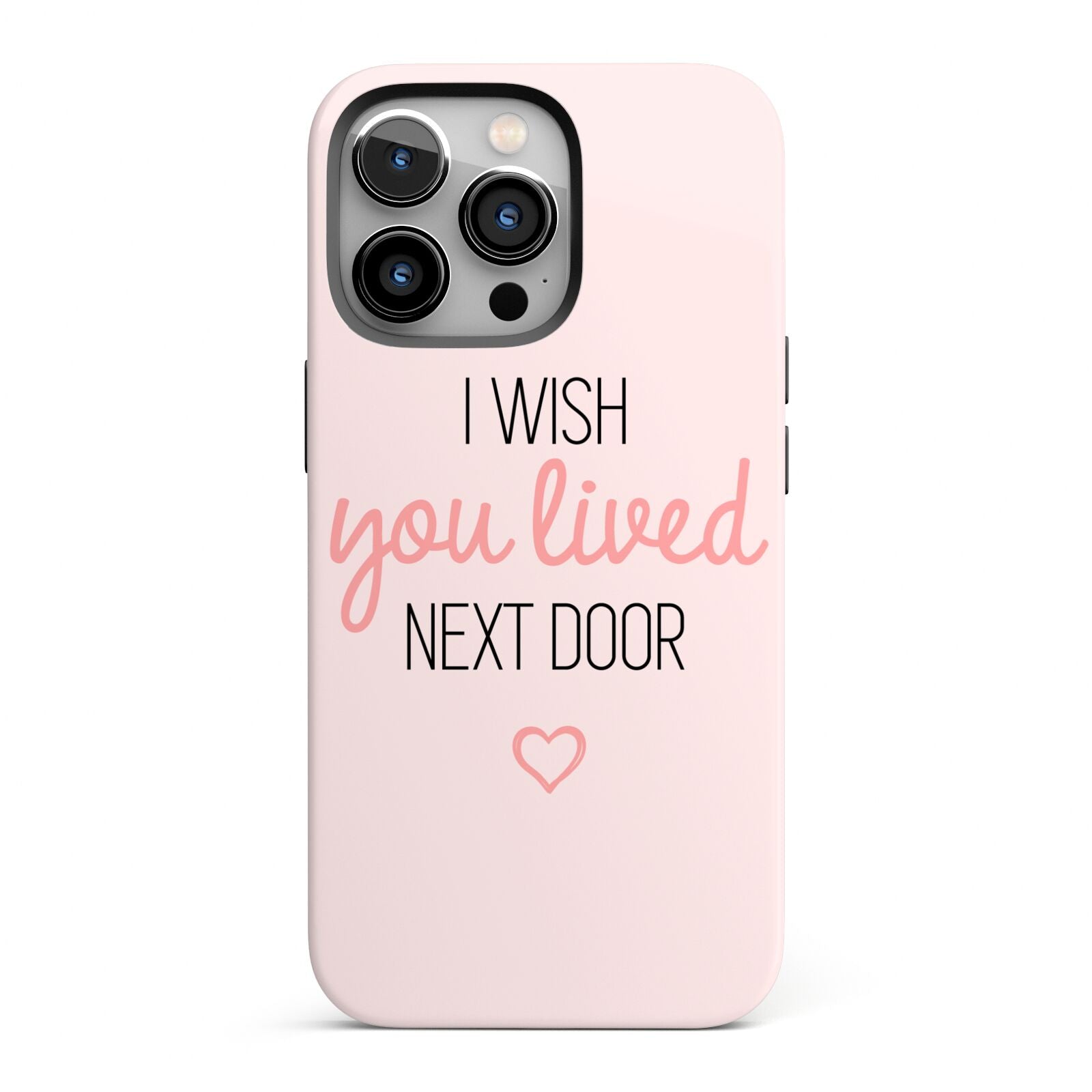 Pink Wish You Were Here iPhone 13 Pro Full Wrap 3D Tough Case