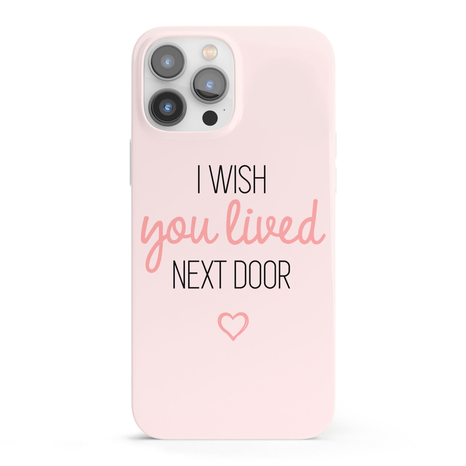 Pink Wish You Were Here iPhone 13 Pro Max Full Wrap 3D Snap Case