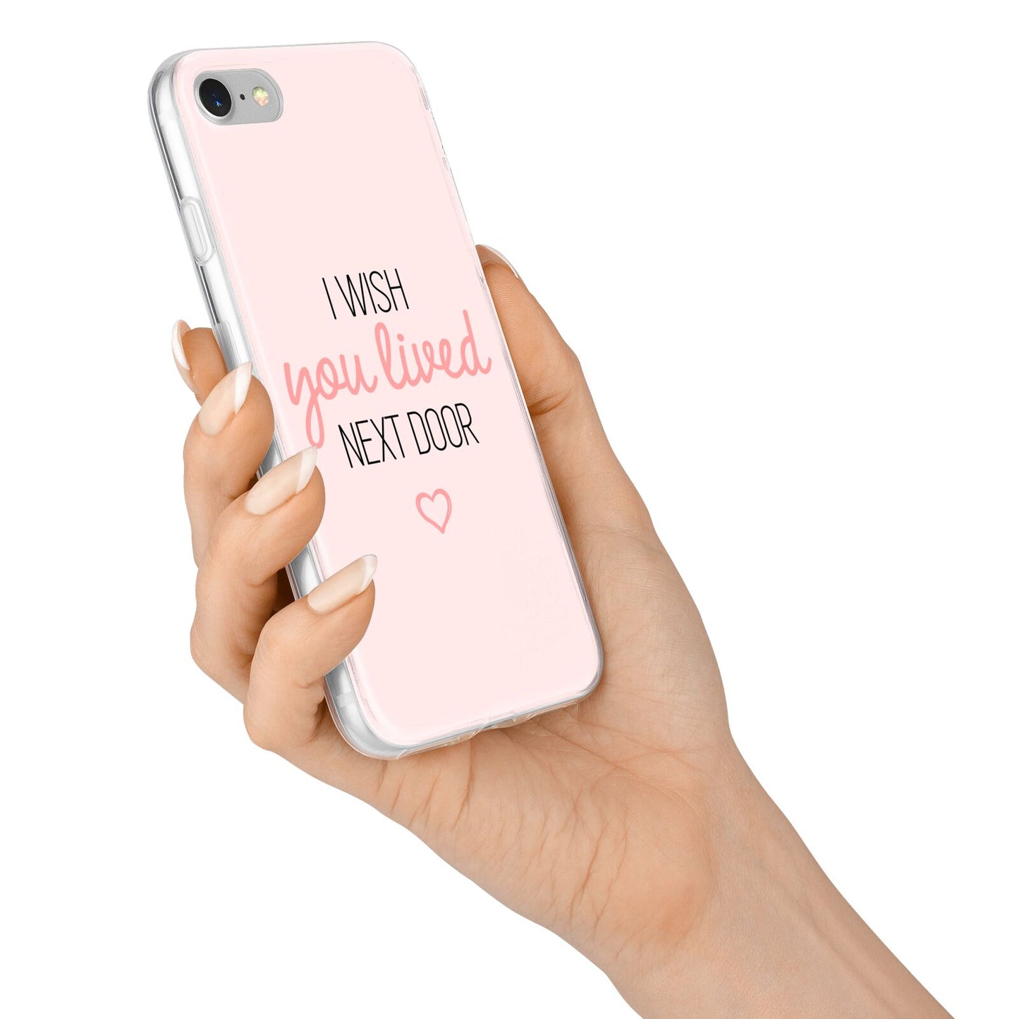 Pink Wish You Were Here iPhone 7 Bumper Case on Silver iPhone Alternative Image