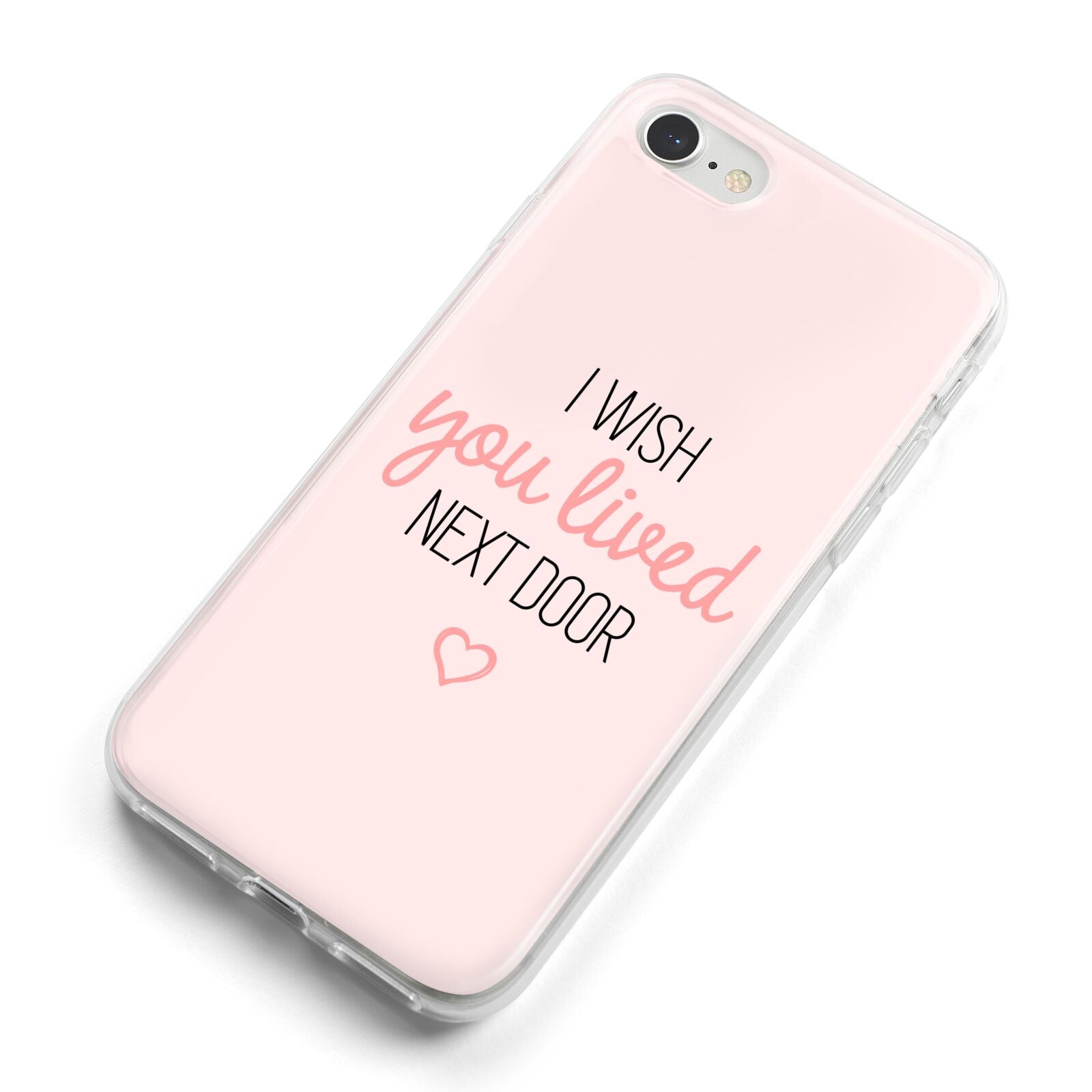 Pink Wish You Were Here iPhone 8 Bumper Case on Silver iPhone Alternative Image