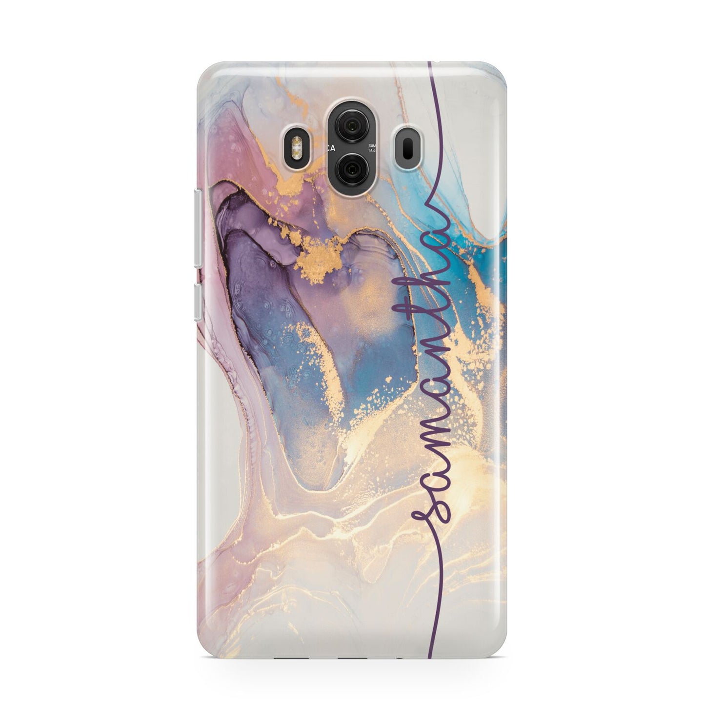 Pink and Blue Marble Huawei Mate 10 Protective Phone Case