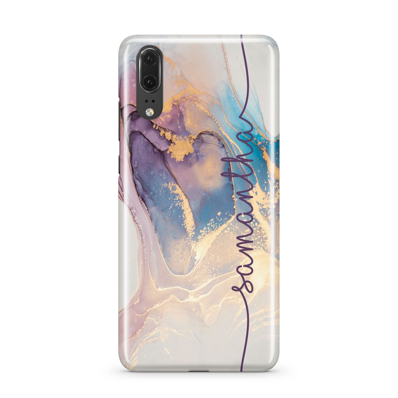 Pink and Blue Marble Huawei P20 Phone Case