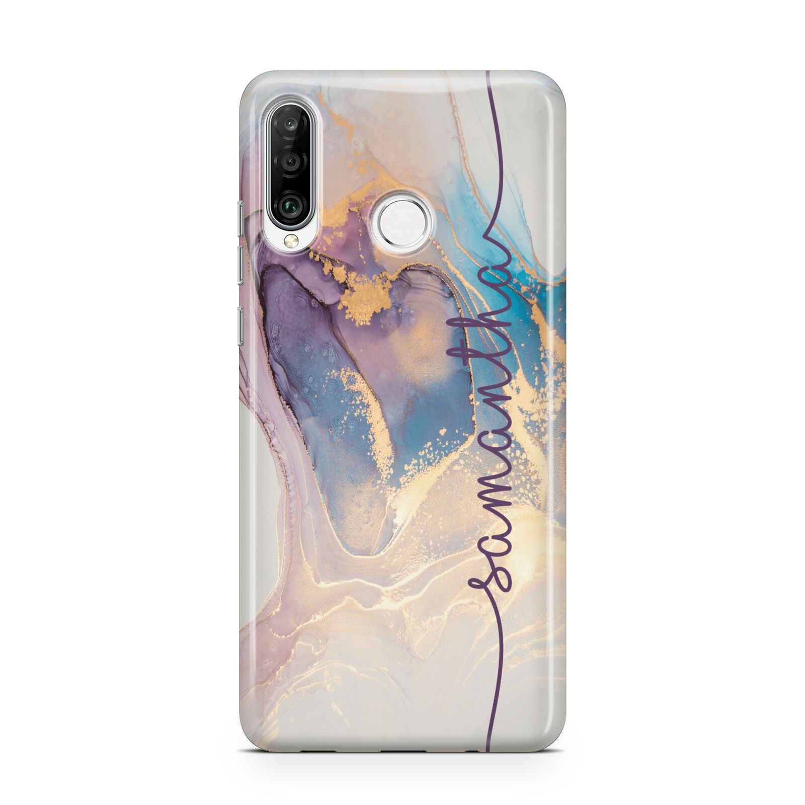 Pink and Blue Marble Huawei P30 Lite Phone Case