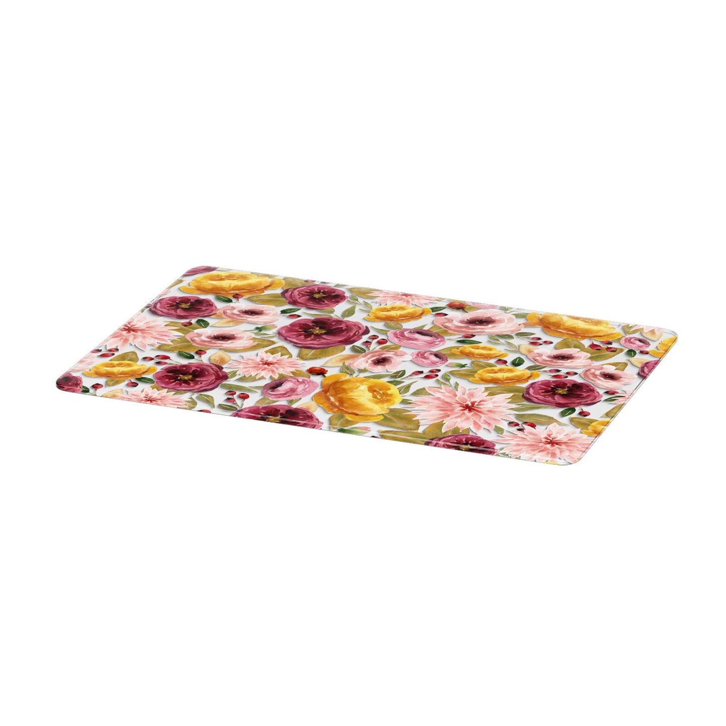 Pink and Mustard Floral Apple MacBook Case Only