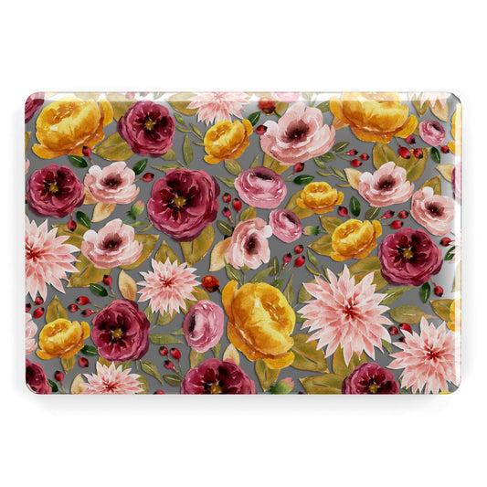 Pink and Mustard Floral Apple MacBook Case