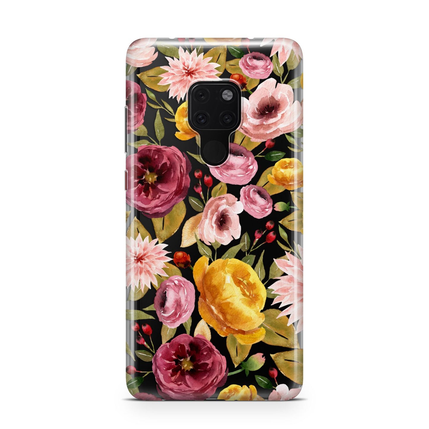 Pink and Mustard Floral Huawei Mate 20 Phone Case