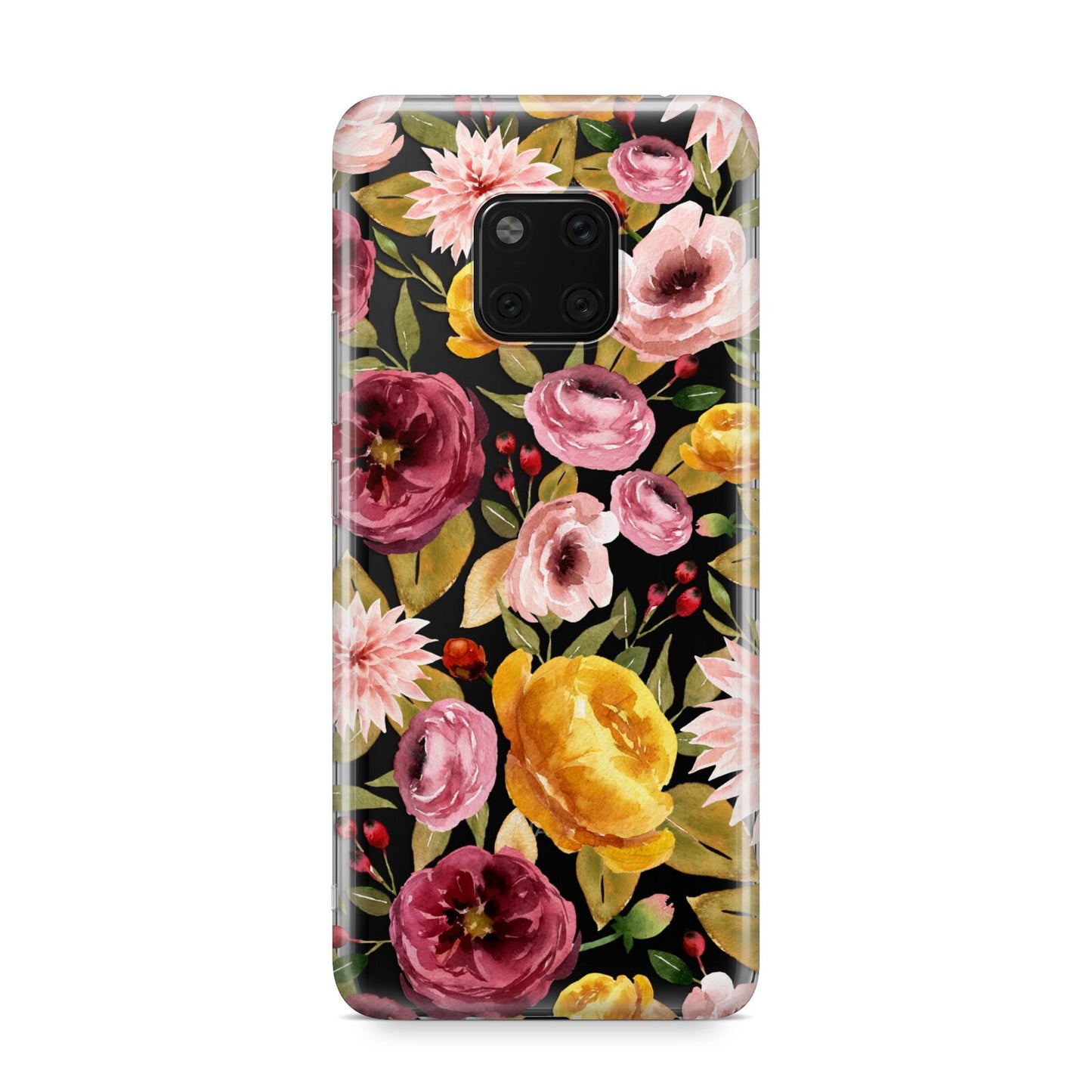 Pink and Mustard Floral Huawei Mate 20 Pro Phone Case