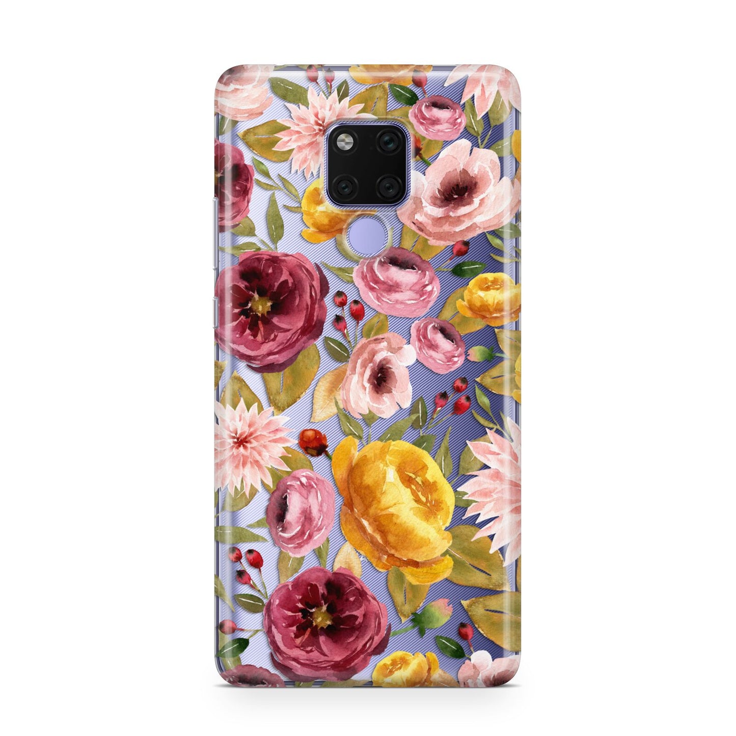 Pink and Mustard Floral Huawei Mate 20X Phone Case