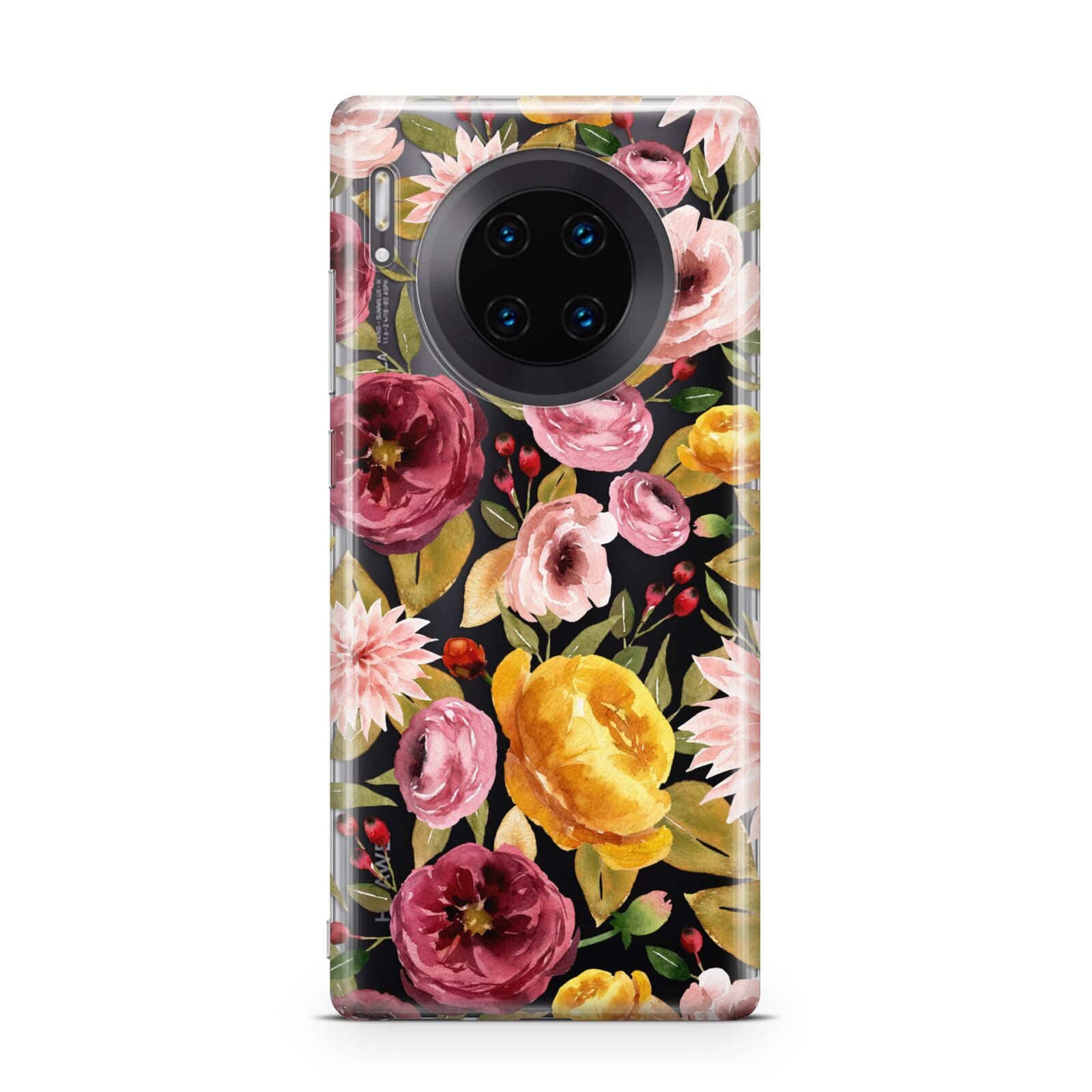 Pink and Mustard Floral Huawei Mate 30 Pro Phone Case