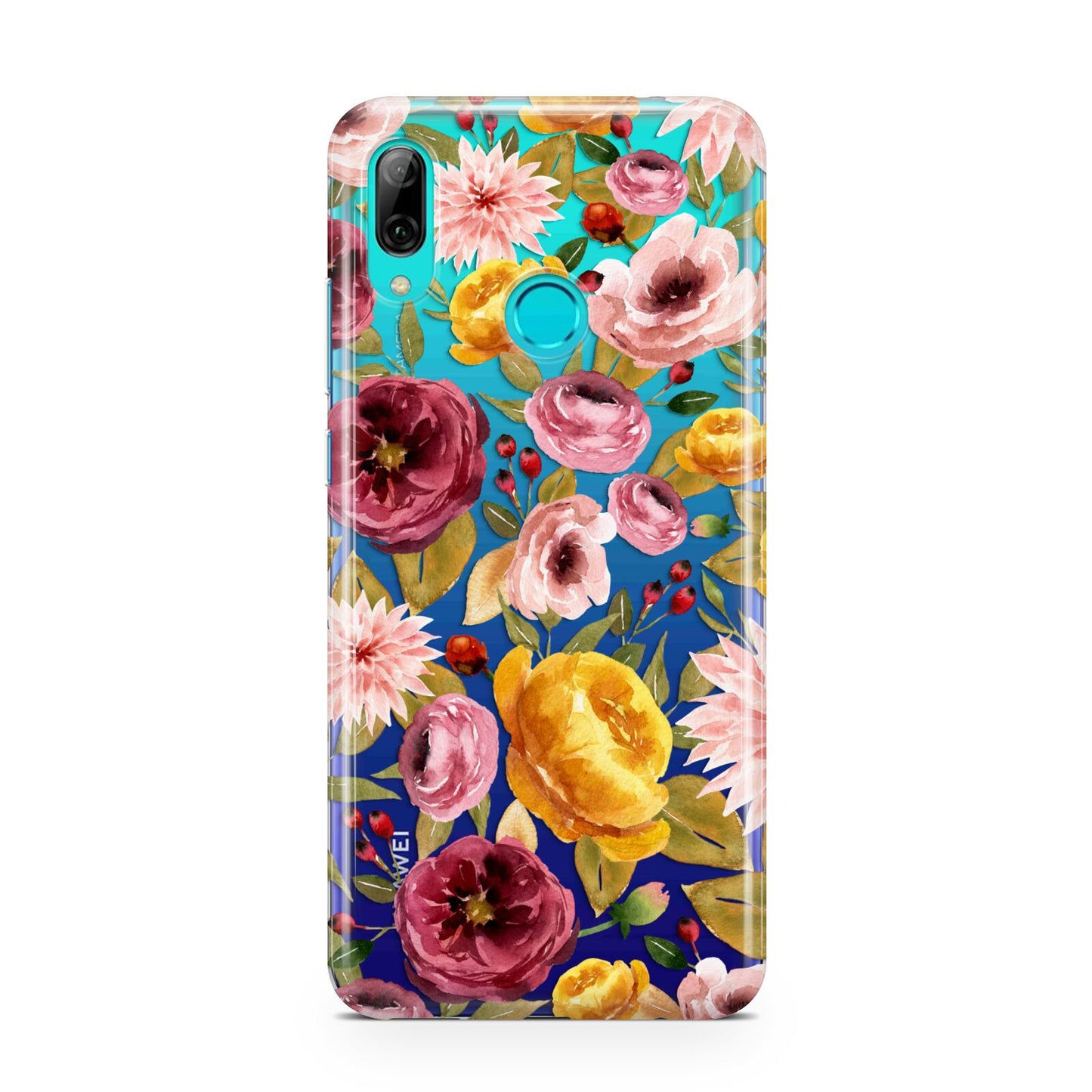 Pink and Mustard Floral Huawei P Smart 2019 Case