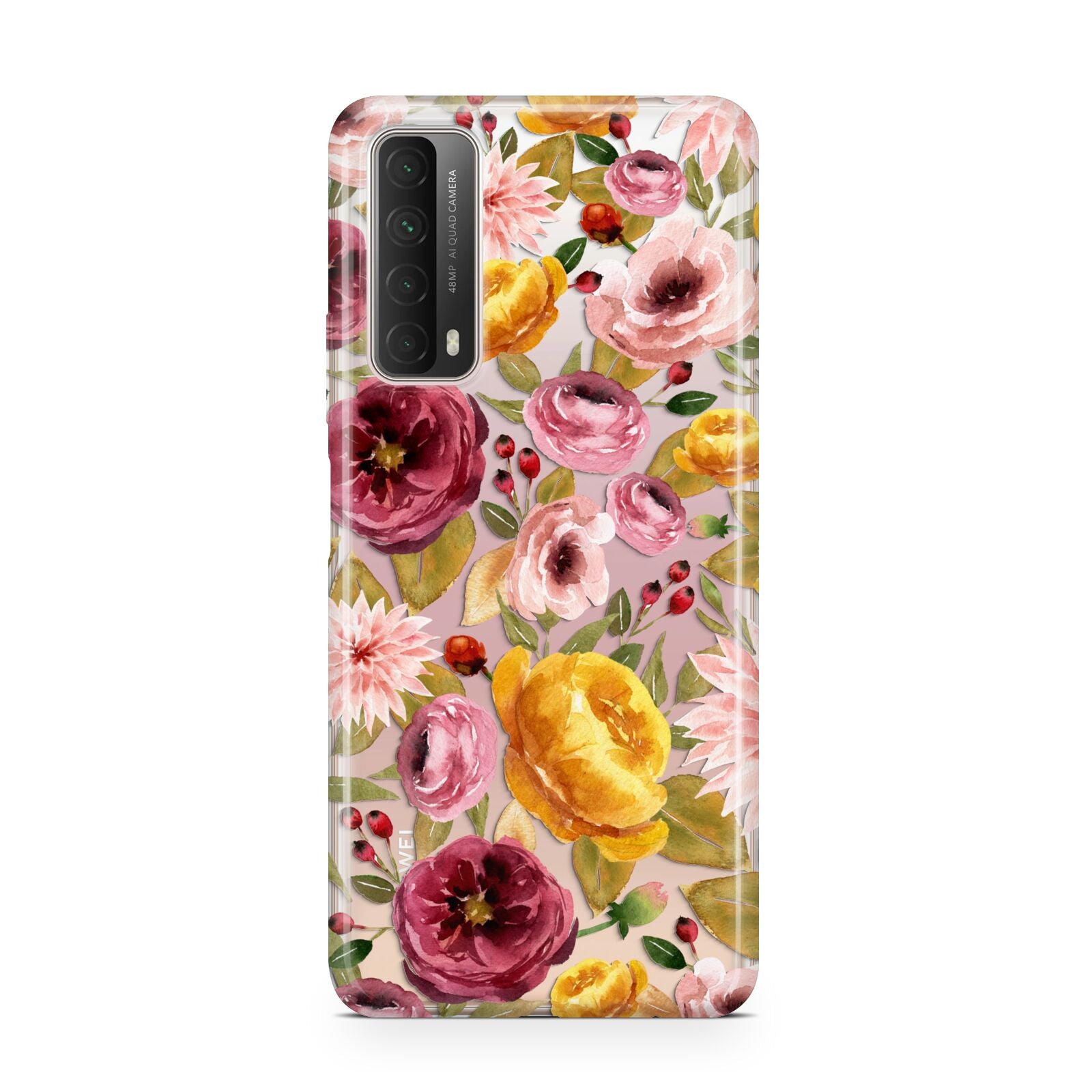 Pink and Mustard Floral Huawei P Smart 2021