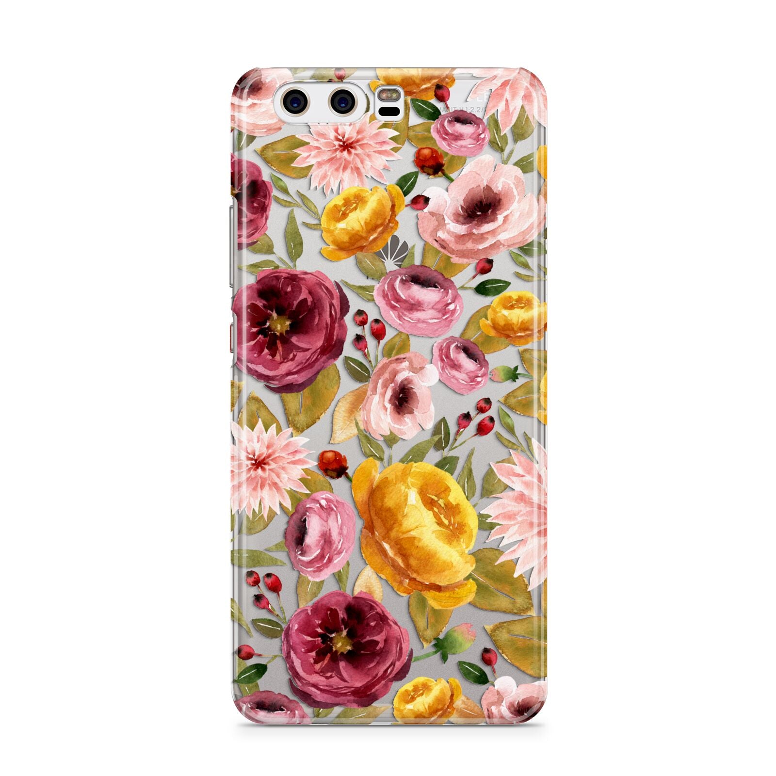 Pink and Mustard Floral Huawei P10 Phone Case