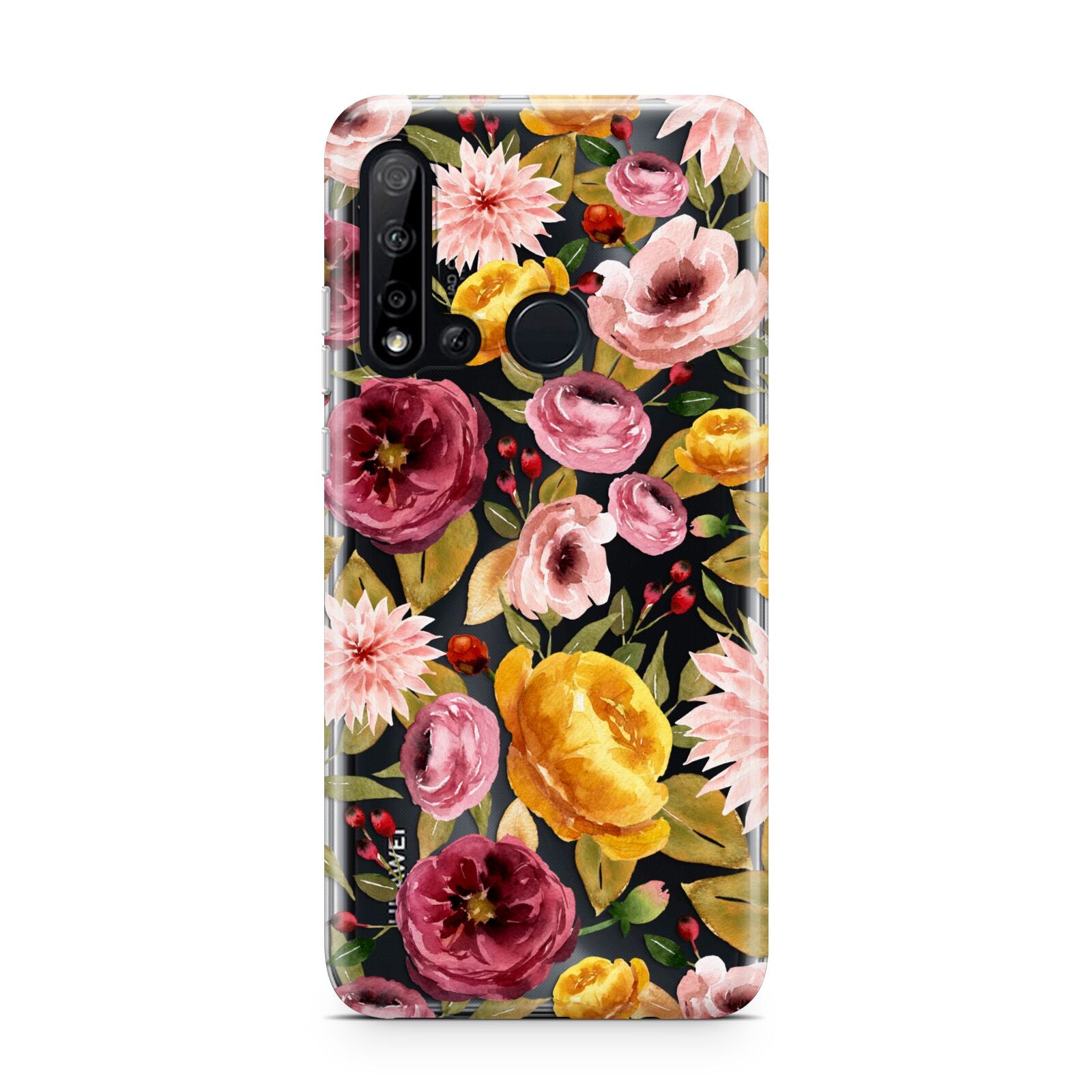 Pink and Mustard Floral Huawei P20 Lite 5G Phone Case