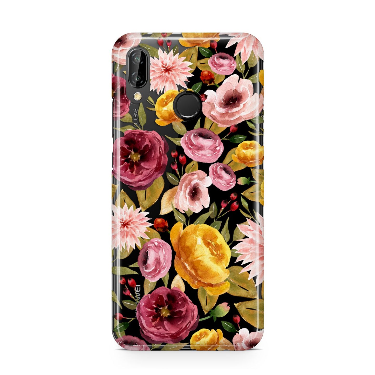 Pink and Mustard Floral Huawei P20 Lite Phone Case