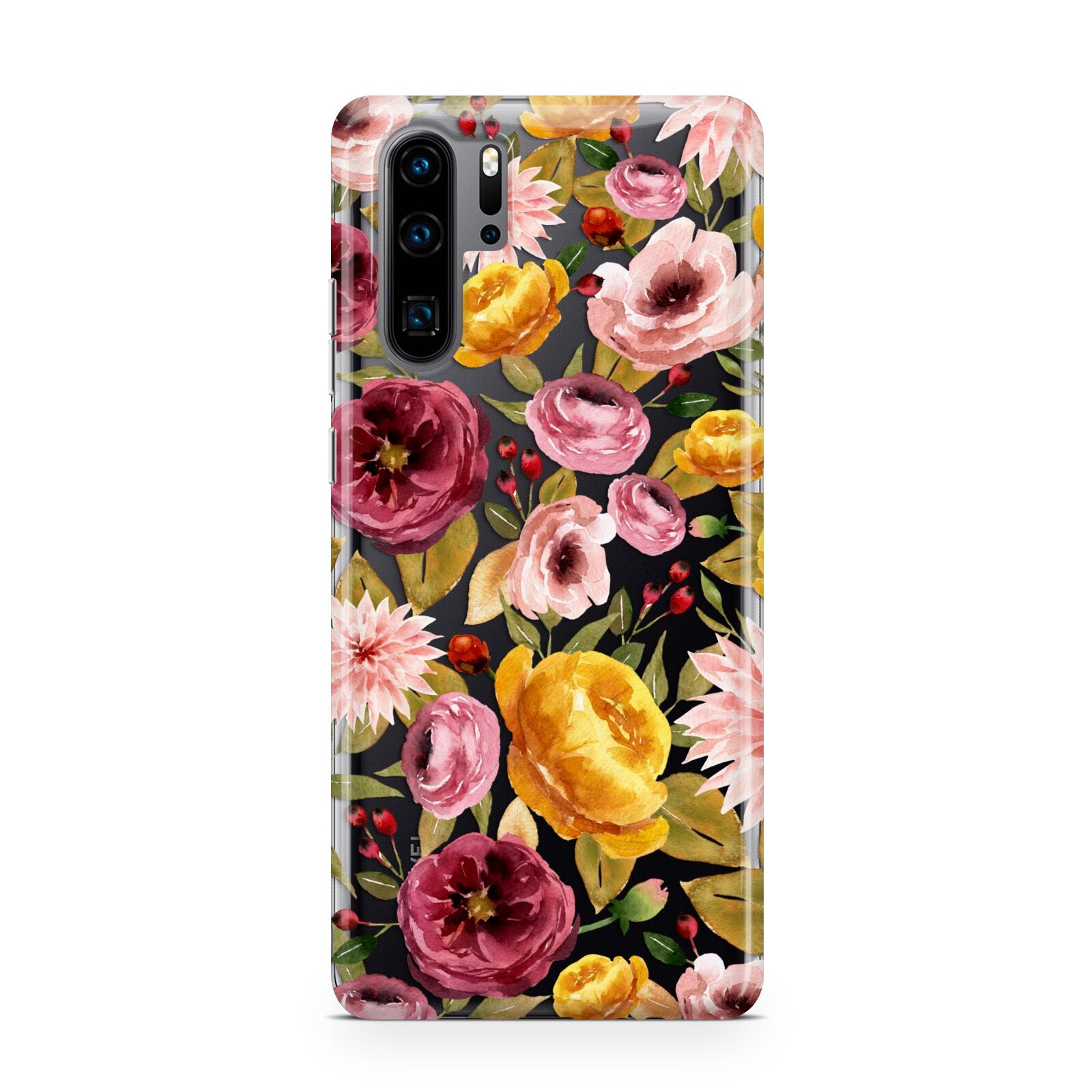 Pink and Mustard Floral Huawei P30 Pro Phone Case