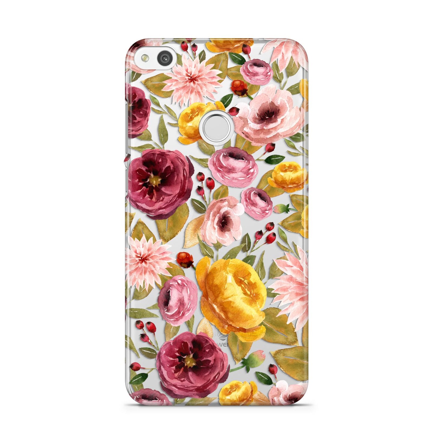 Pink and Mustard Floral Huawei P8 Lite Case