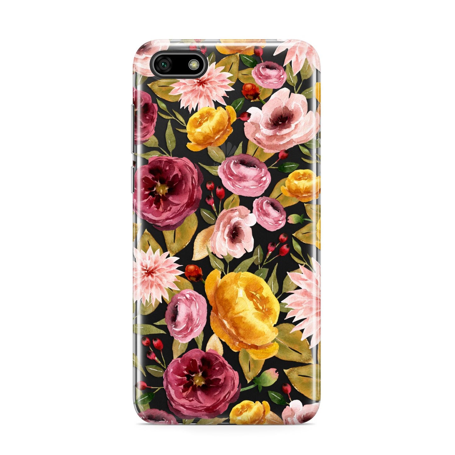 Pink and Mustard Floral Huawei Y5 Prime 2018 Phone Case