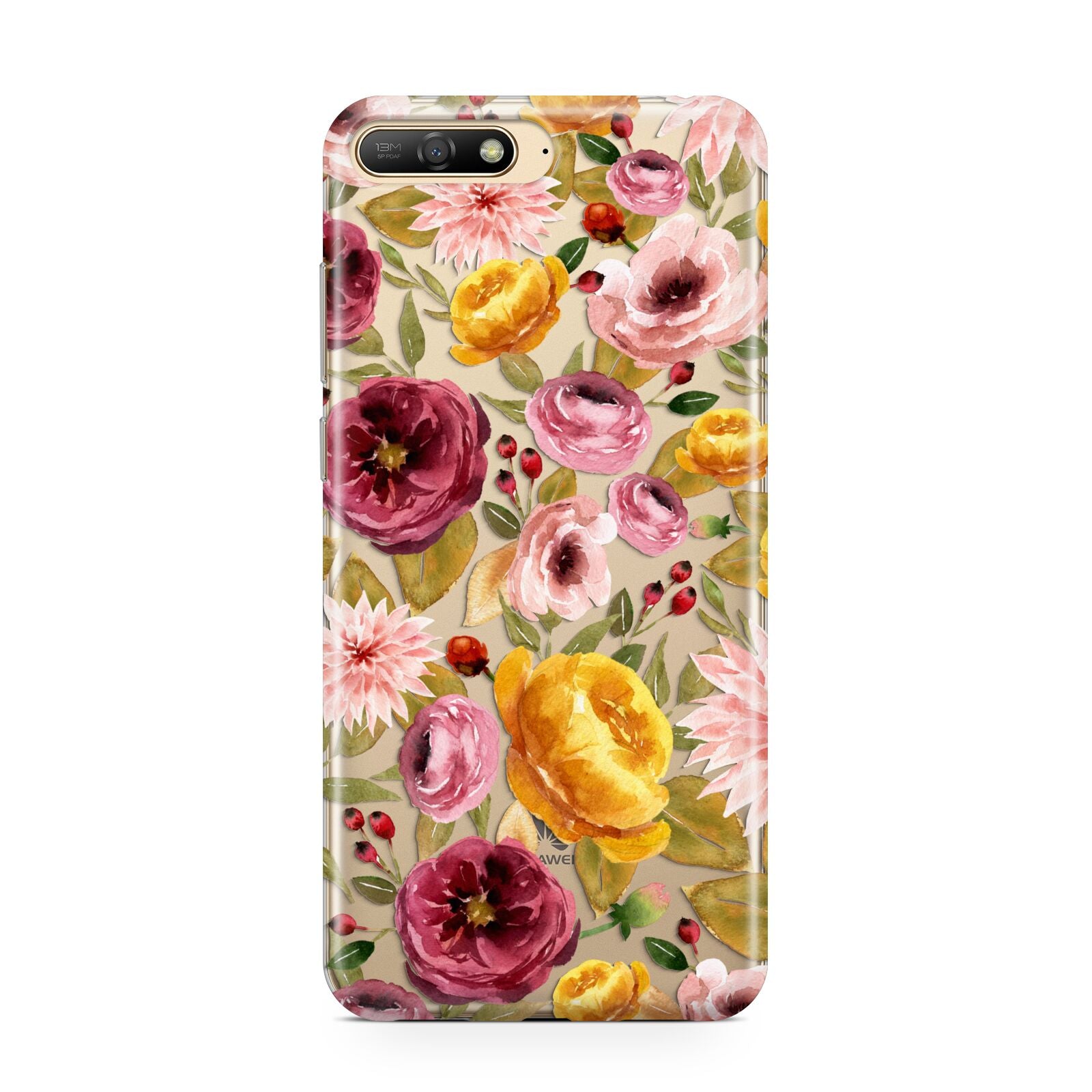 Pink and Mustard Floral Huawei Y6 2018