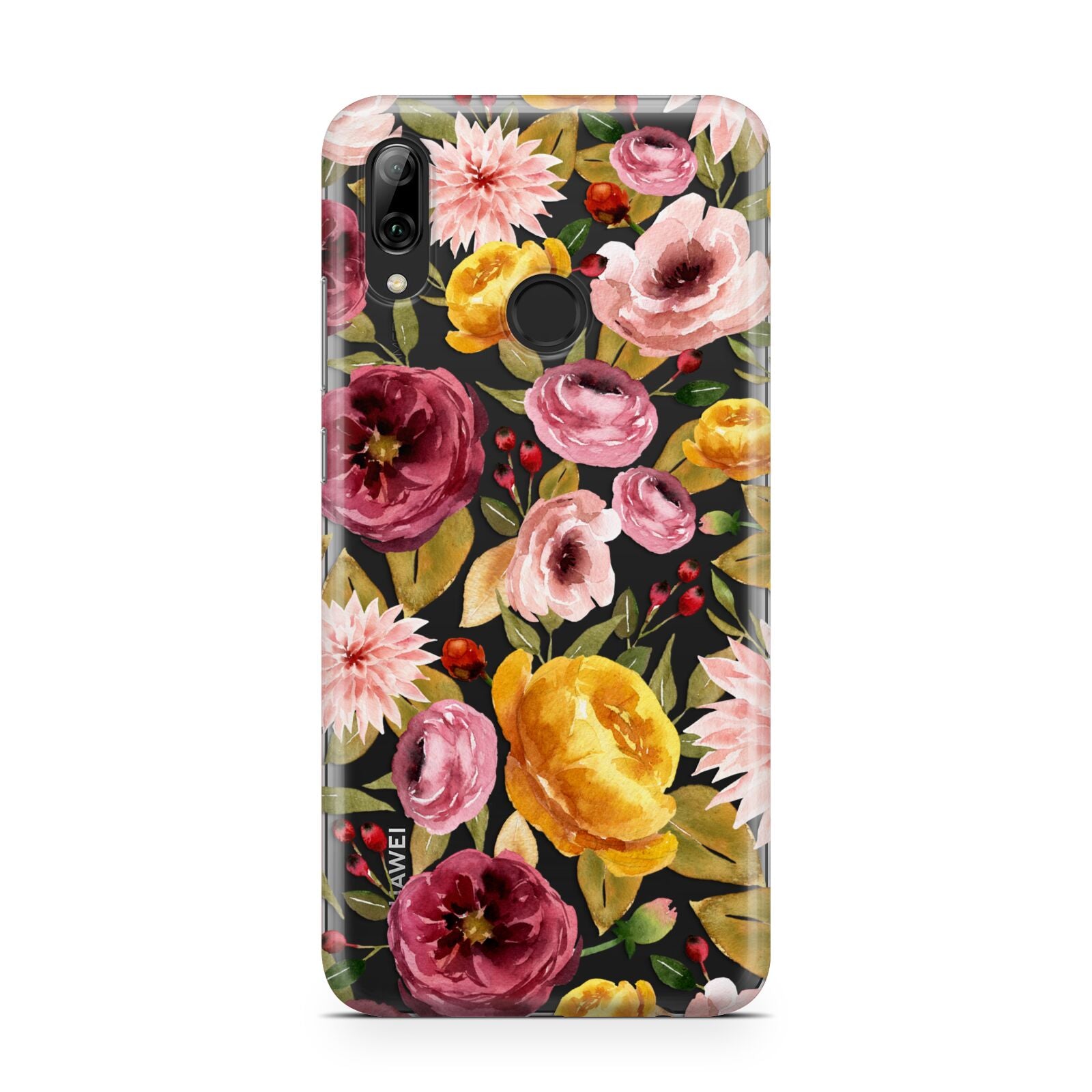 Pink and Mustard Floral Huawei Y7 2019