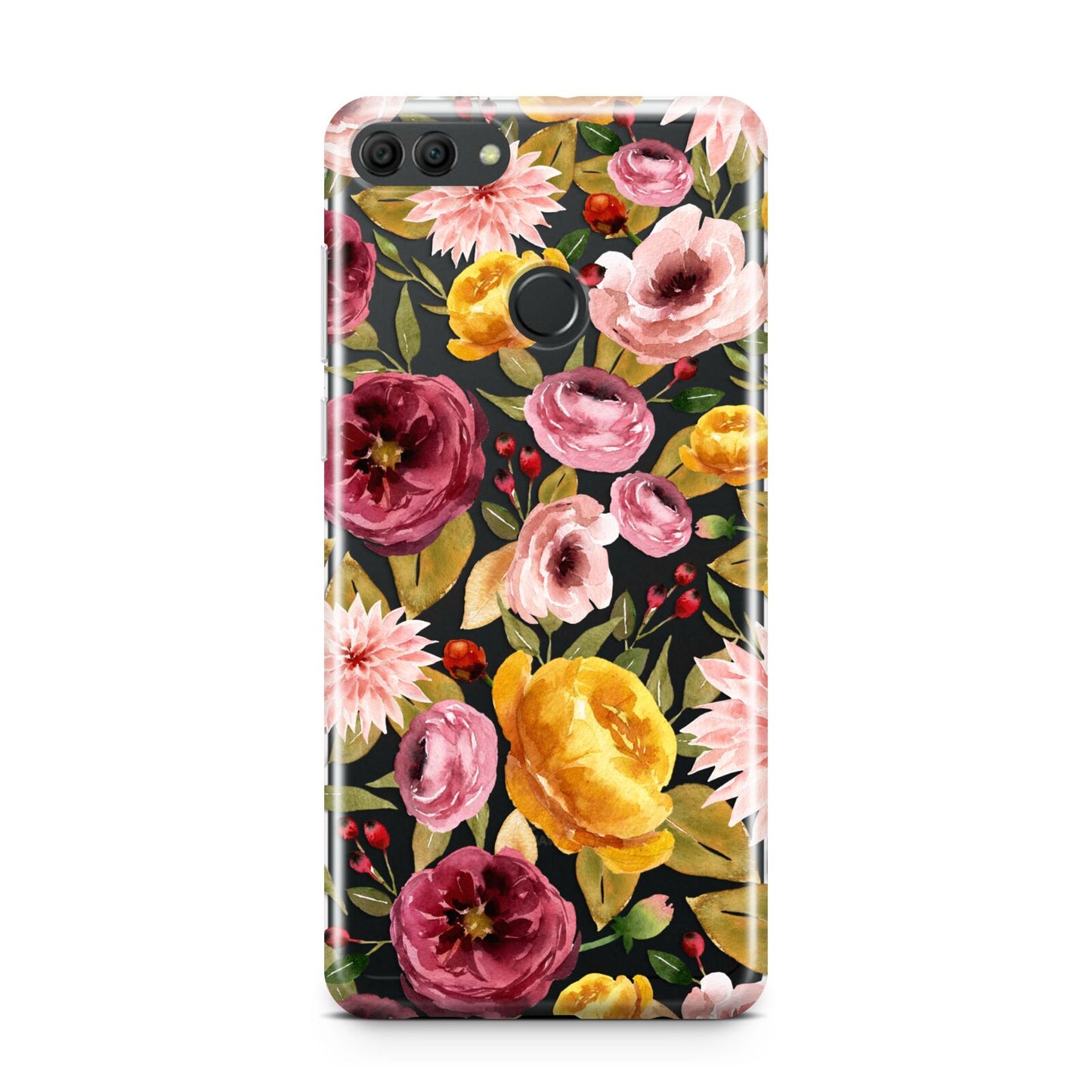 Pink and Mustard Floral Huawei Y9 2018