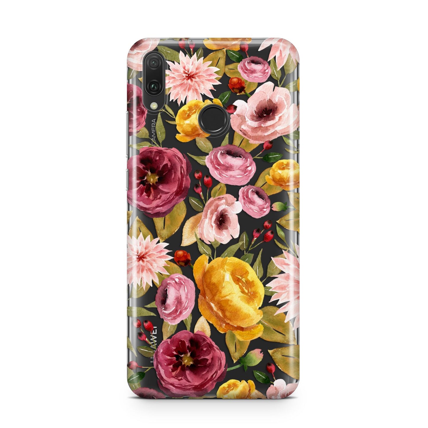 Pink and Mustard Floral Huawei Y9 2019