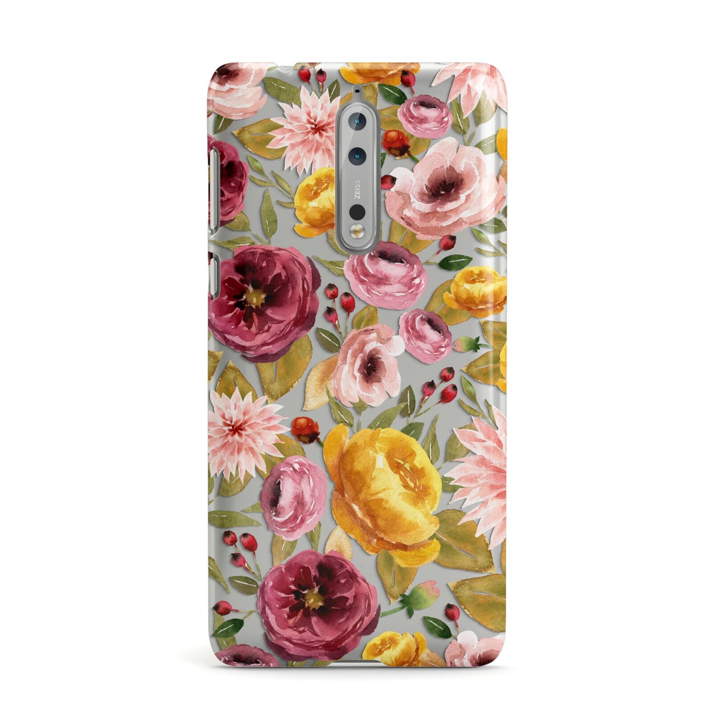 Pink and Mustard Floral Nokia Case