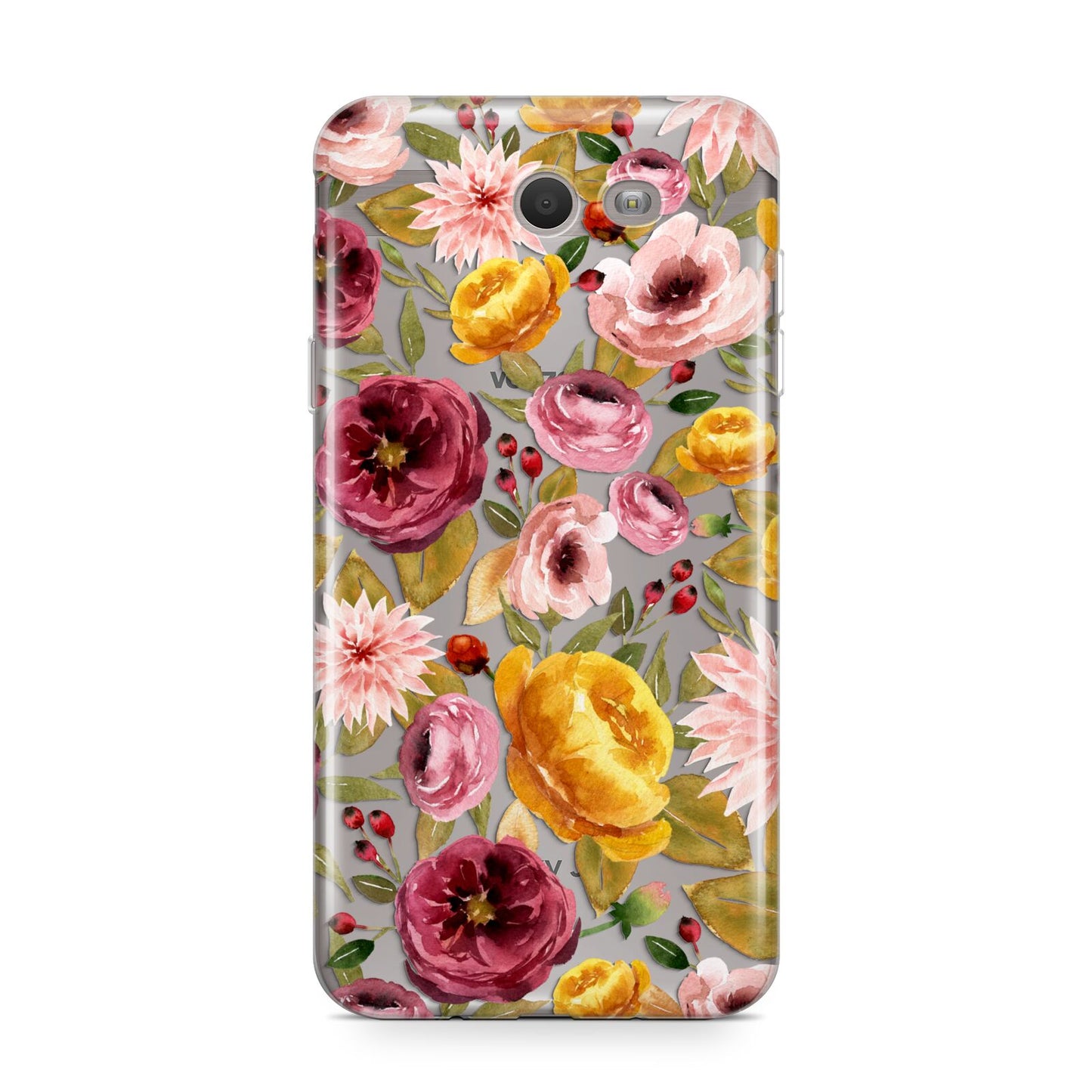 Pink and Mustard Floral Samsung Galaxy J7 2017 Case