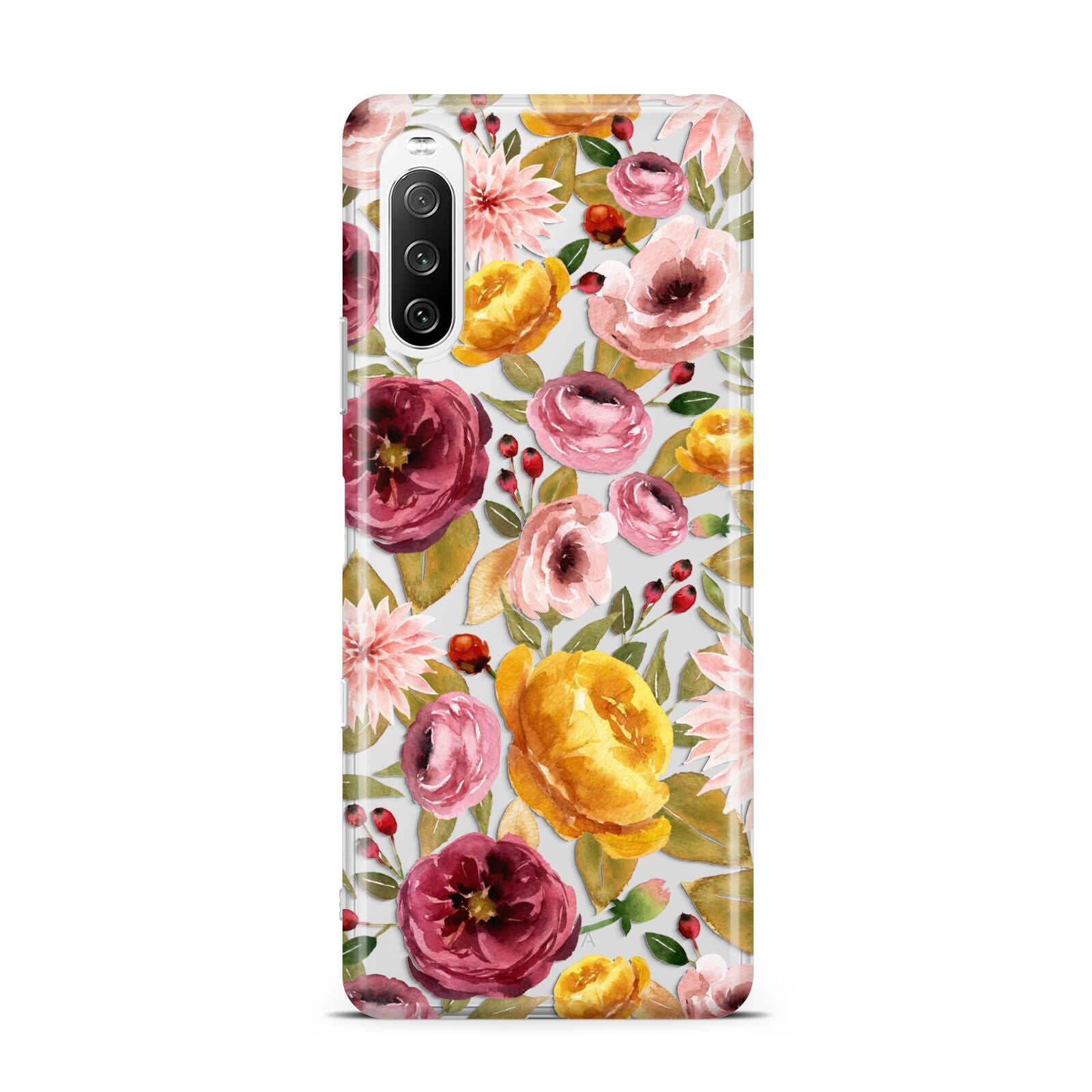 Pink and Mustard Floral Sony Xperia 10 III Case