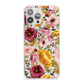 Pink and Mustard Floral iPhone 13 Pro Max Clear Bumper Case