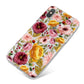 Pink and Mustard Floral iPhone X Bumper Case on Silver iPhone