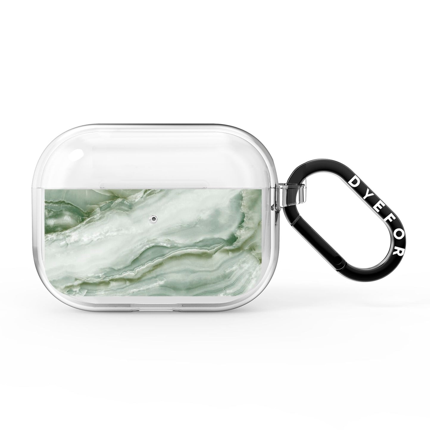 Pistachio Green Marble AirPods Pro Clear Case