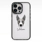 Pitsky Personalised iPhone 13 Pro Black Impact Case on Silver phone