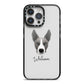 Pitsky Personalised iPhone 14 Pro Max Black Impact Case on Silver phone