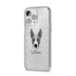 Pitsky Personalised iPhone 14 Pro Max Glitter Tough Case Silver Angled Image