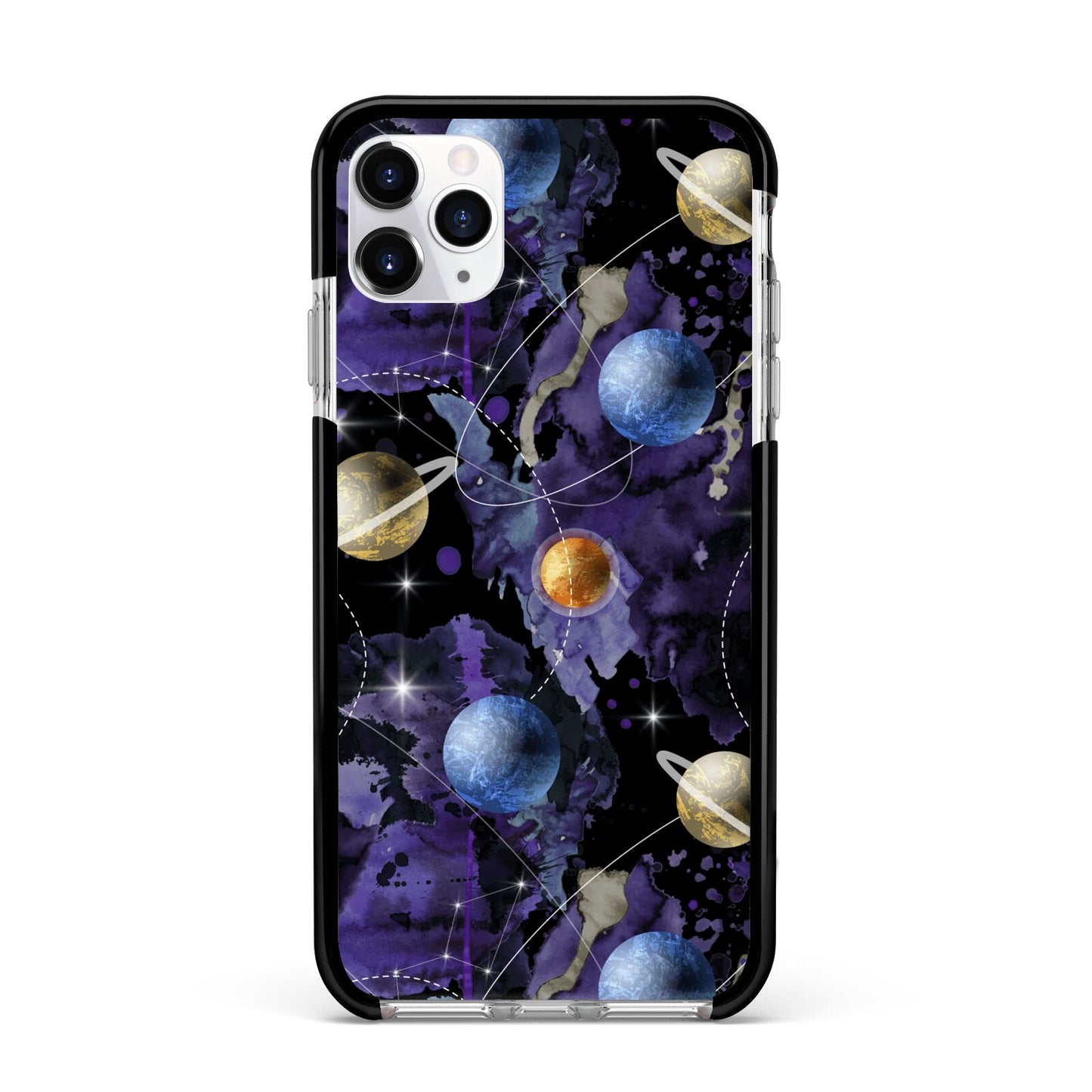 Planet Apple iPhone 11 Pro Max in Silver with Black Impact Case