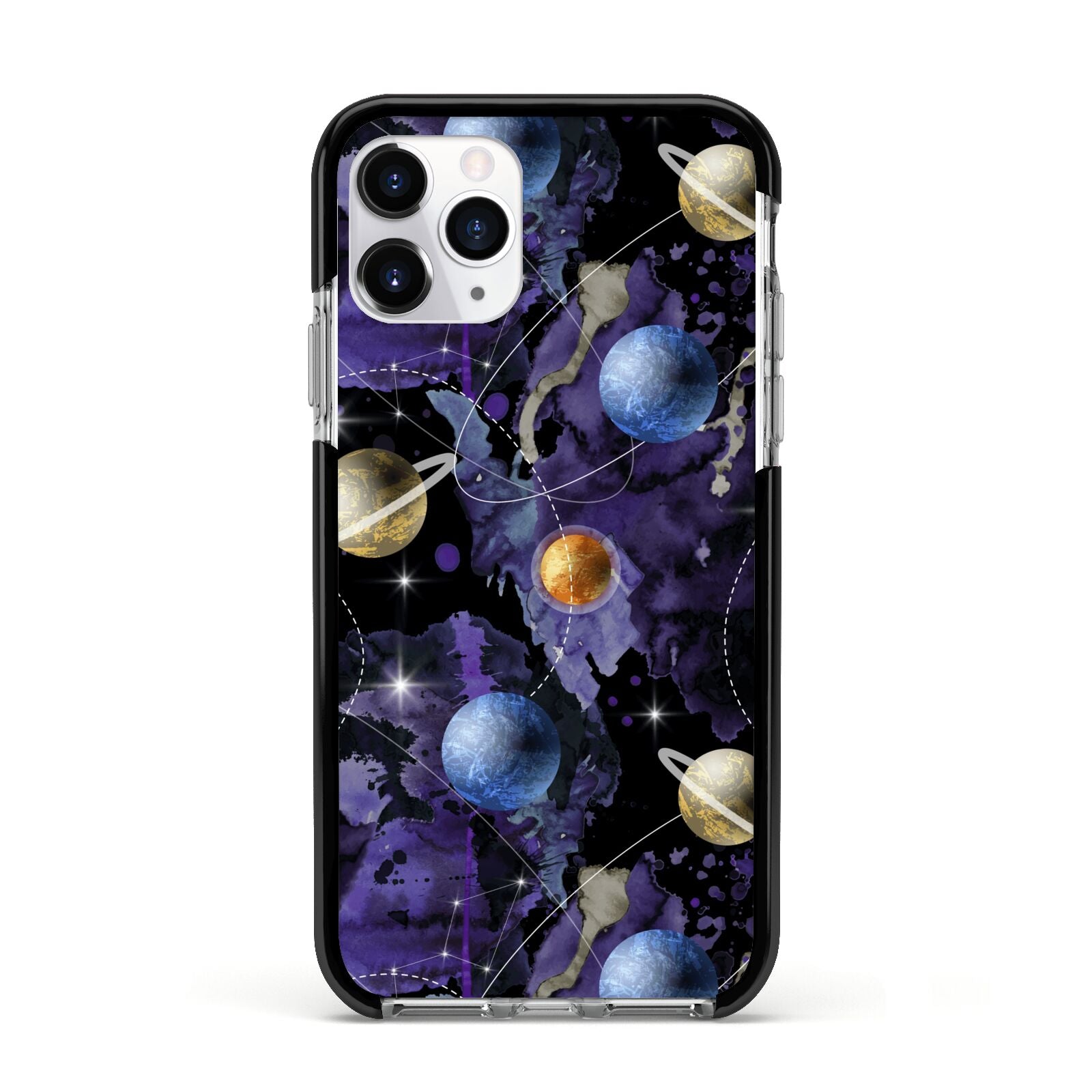 Planet Apple iPhone 11 Pro in Silver with Black Impact Case