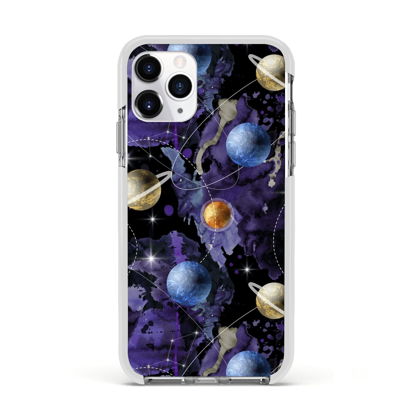 Planet Apple iPhone 11 Pro in Silver with White Impact Case