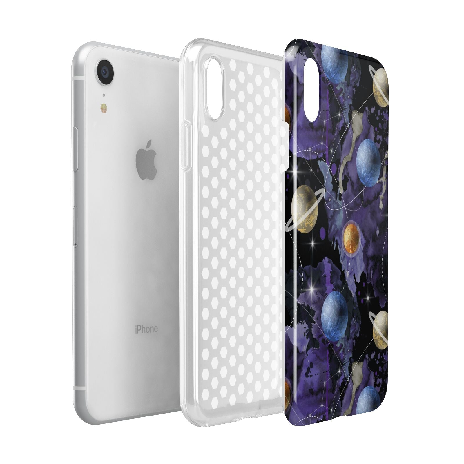 Planet Apple iPhone XR White 3D Tough Case Expanded view