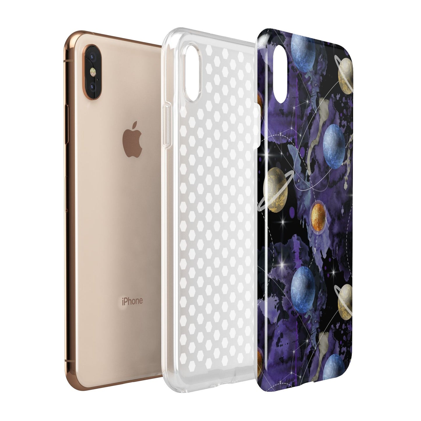 Planet Apple iPhone Xs Max 3D Tough Case Expanded View