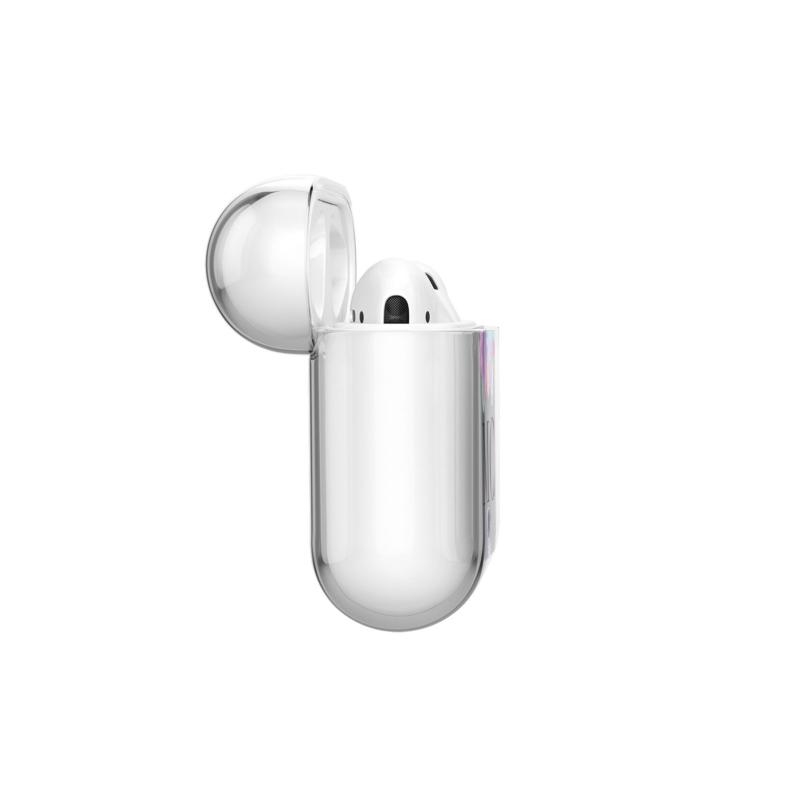 Planet Balloons with Initials AirPods Case Side Angle