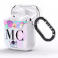 Planet Balloons with Initials AirPods Clear Case Side Image