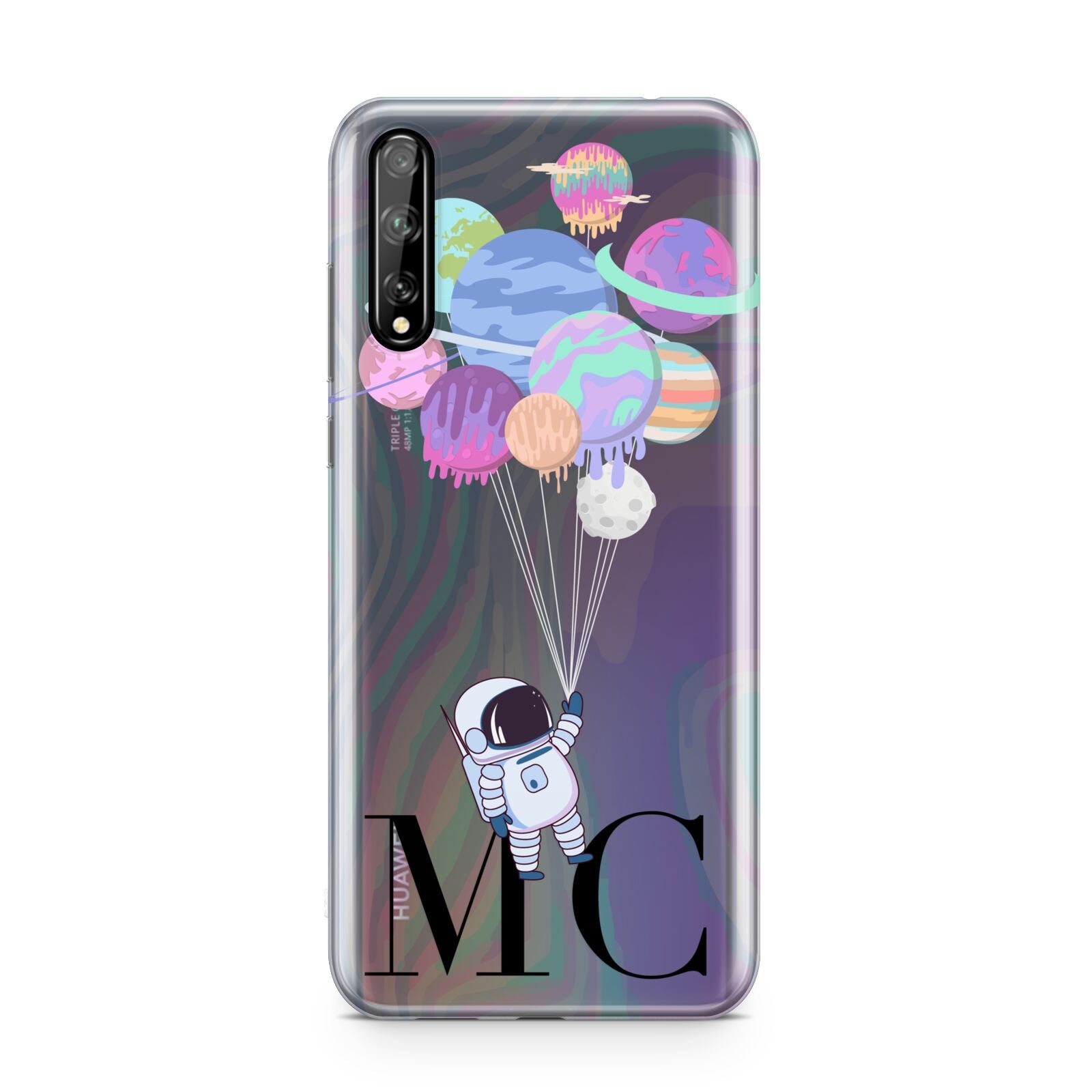 Planet Balloons with Initials Huawei Enjoy 10s Phone Case