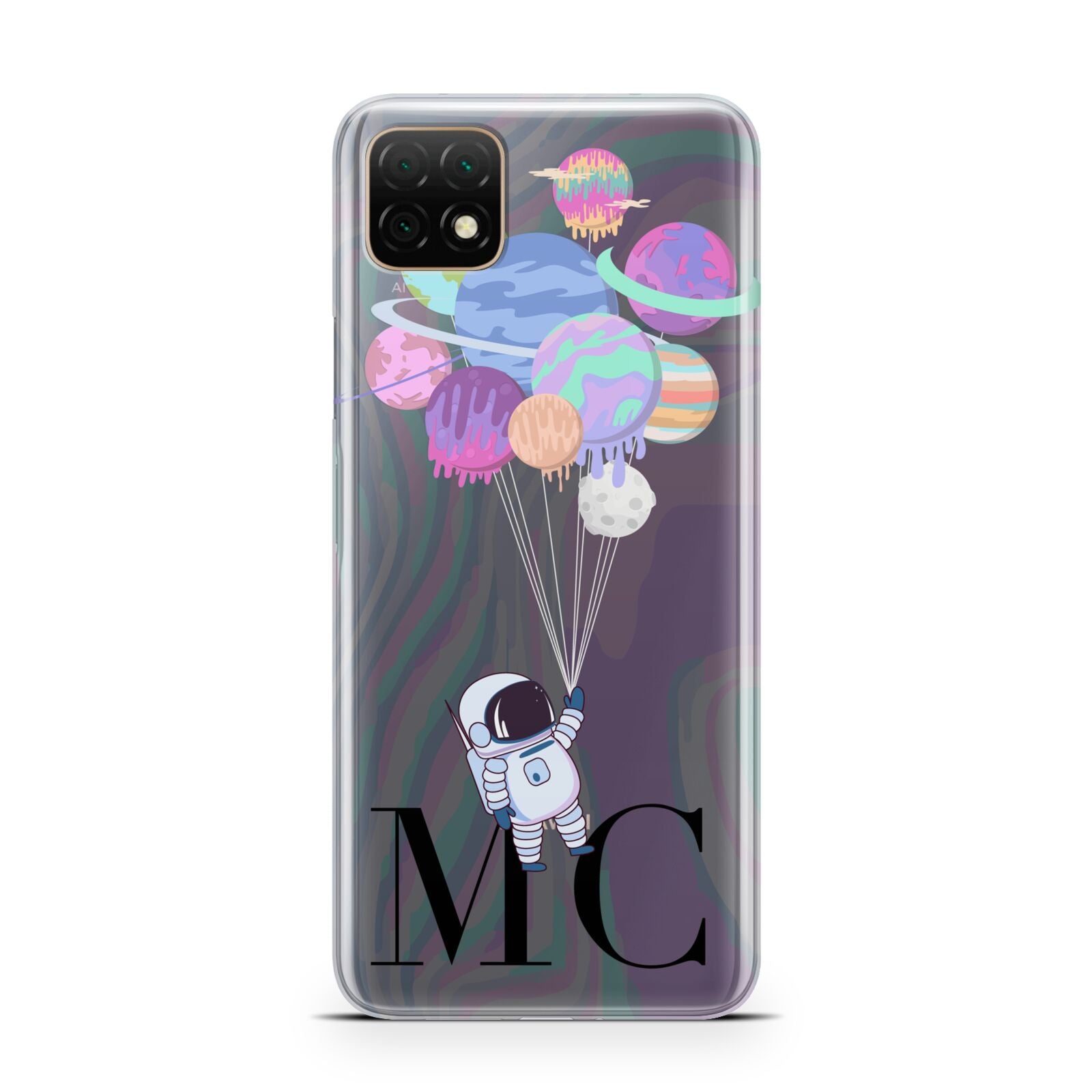 Planet Balloons with Initials Huawei Enjoy 20 Phone Case