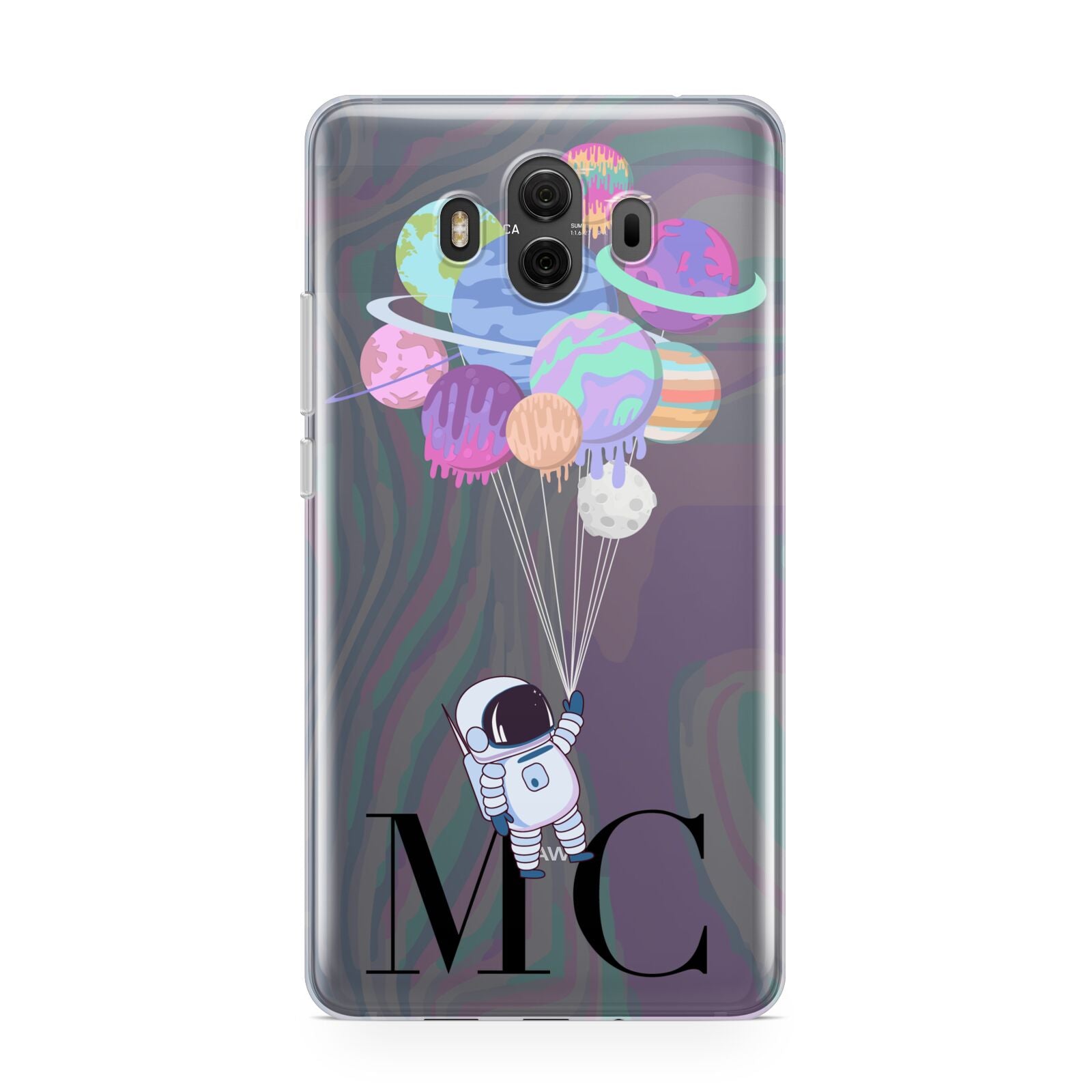 Planet Balloons with Initials Huawei Mate 10 Protective Phone Case