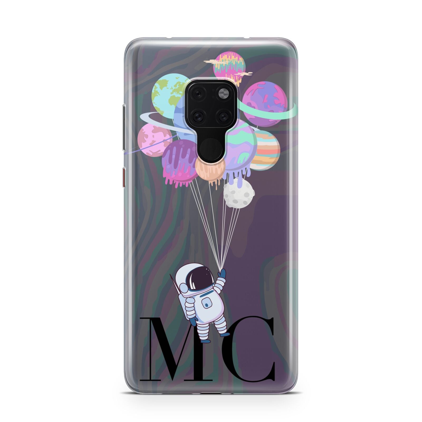 Planet Balloons with Initials Huawei Mate 20 Phone Case