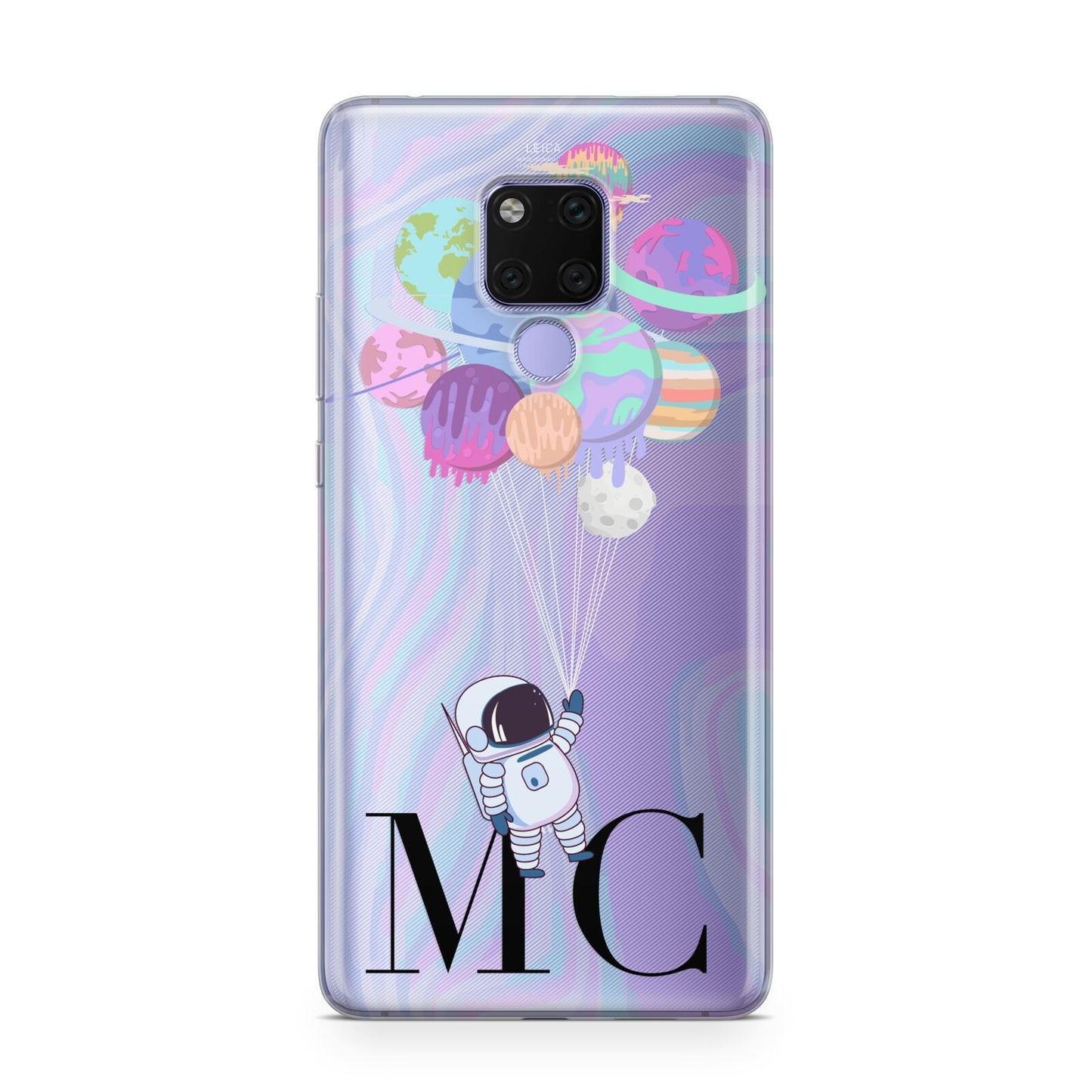 Planet Balloons with Initials Huawei Mate 20X Phone Case